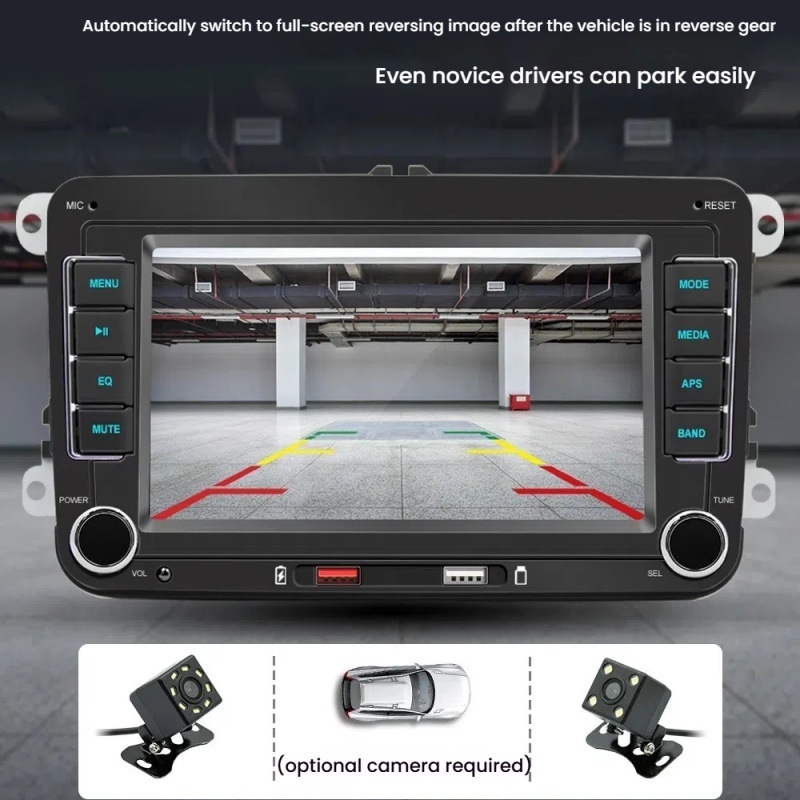 7-inčni MP5 Bluetooth automobilski radio s bežičnim CarPlayom za Volkswagen