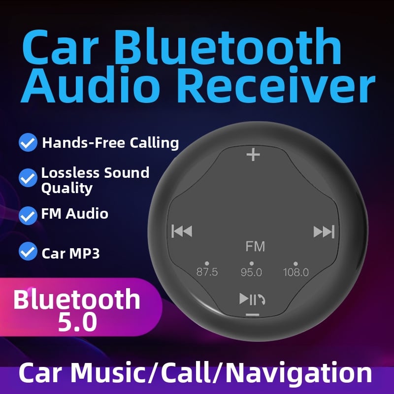 Bluetooth prijímač do auta, MP3 prehrávač, Bluetooth adaptér, handsfree volanie, navigácia a hudba, Bluetooth 5.0