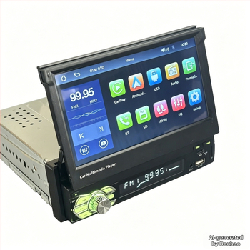 7-inčni CarPlay MP5 player za automobil, električno izvučivi, univerzalni MP3 kartica, radio i audio sustav, s prioritetom retrovizora