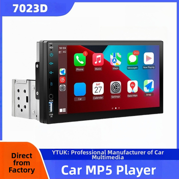 Autorádio 7023D s Bluetooth, FM rádiom a cúvacou kamerou, 7-palcový dotykový MP5 prehrávač, Single-DIN