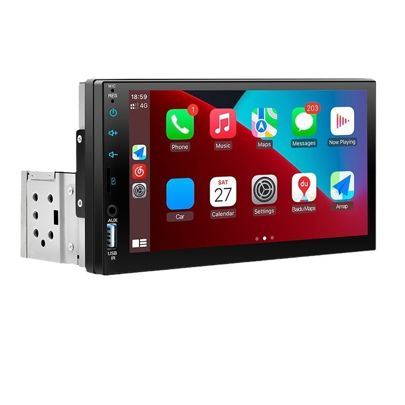 Auto head unit 7023D s Bluetoothom, FM i kamerom za vožnju unatrag, 7-inčni zaslon osjetljiv na dodir, MP5 player, Single-DIN