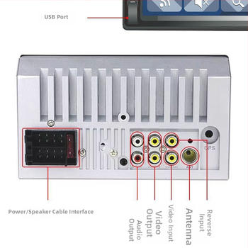 7-palcový MP5 prehrávač do auta s USB/SD kartou, Bluetooth zosilňovačom, rádiom, prioritou cúvania, model 7018B