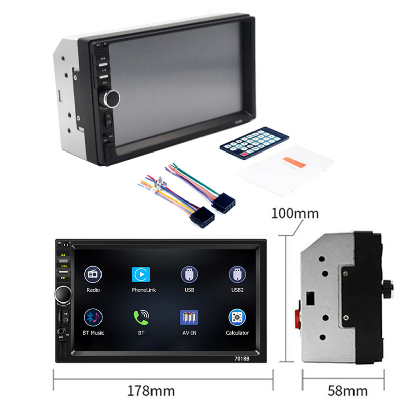 7018B 7-inčni CarPlay zaslon s kabelskom navigacijom i MP5 Bluetooth playerom te stražnjom kamerom