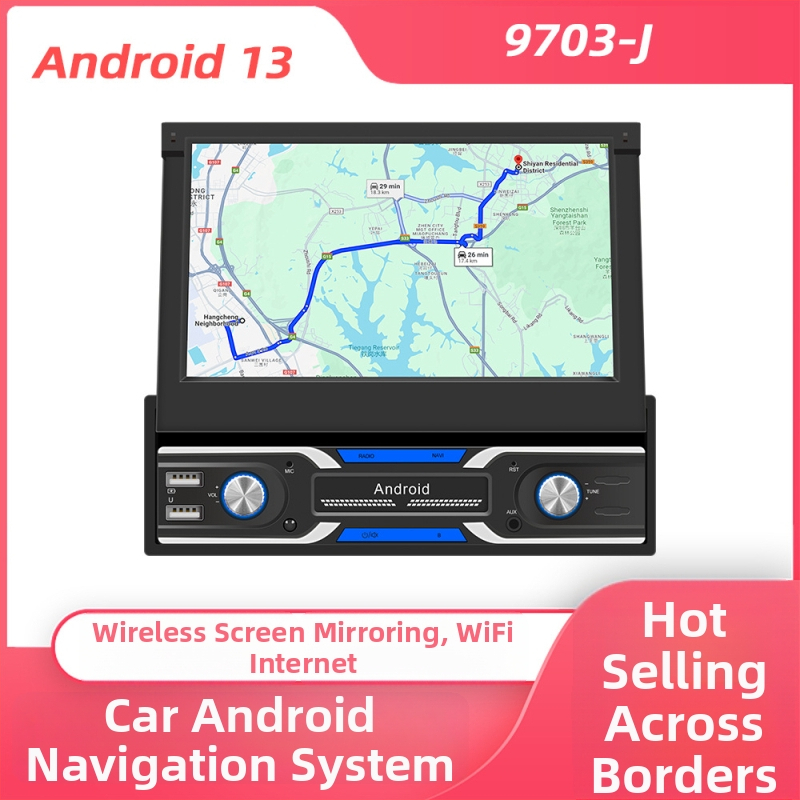 7-palcový výsuvný displej do auta s Bluetooth prehrávačom, bezdrôtovým CarPlay a Android GPS navigáciou – všetko v jednom zariadení