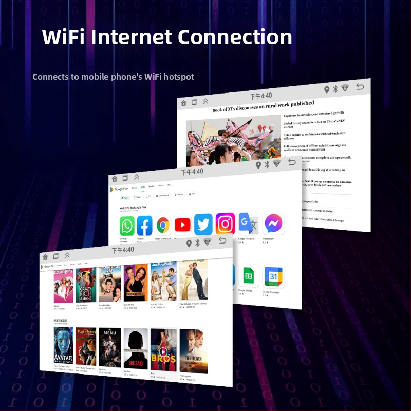 7-palcový výsuvný displej do auta s Bluetooth prehrávačom, bezdrôtovým CarPlay a Android GPS navigáciou – všetko v jednom zariadení