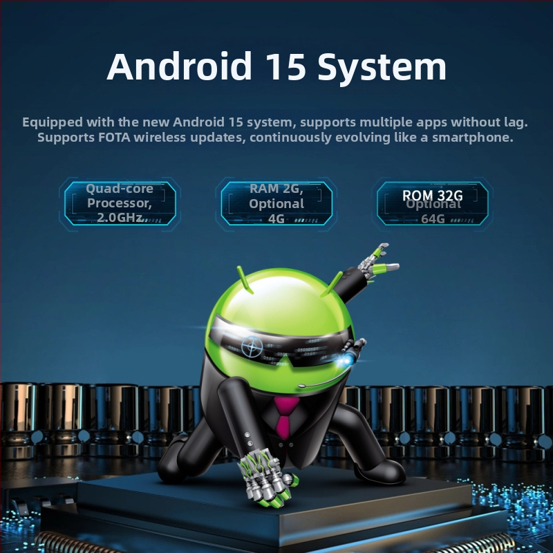 Hengchen 9-palcové štvorjadrové autorádio so systémom Android, navigáciou, Bluetooth a cúvacou kamerou s vysokým rozlíšením