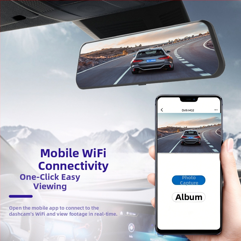 Y360° Πανοραμική 10 ιντσών 4K dash cam με CarPlay και προβολή οθόνης, εμπρός και πίσω διπλή καταγραφή