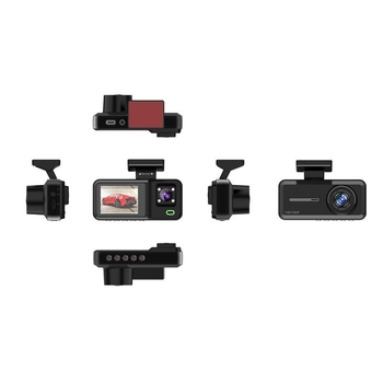 Dashcam αυτοκινήτου 2 ιντσών με τρεις φακούς, HD ευρυγώνιο πεδίο
