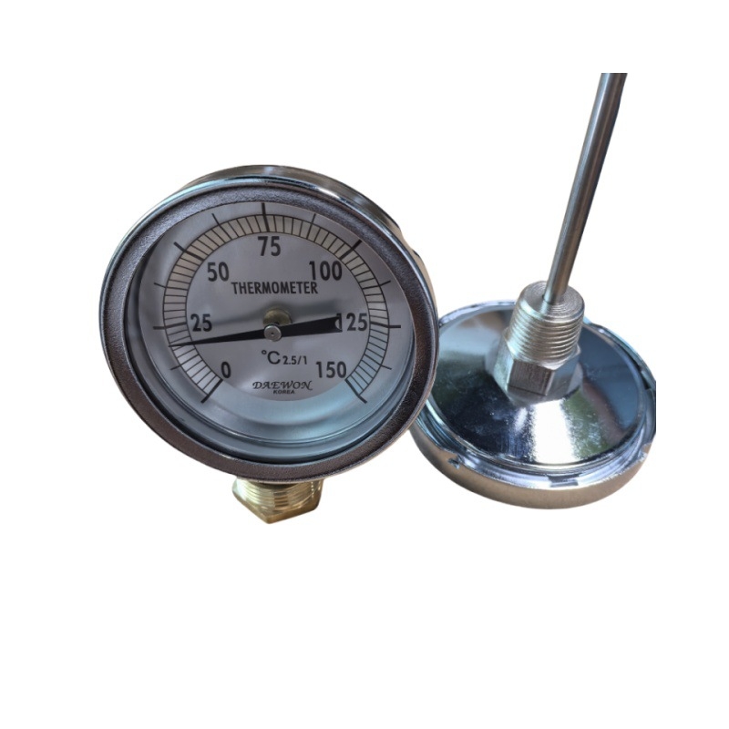 Θερμόμετρο διμεταλλικό, άξονικού τύπου, 150°C, G1/4, NPT 1/2, μετρητής θερμοκρασίας νερού