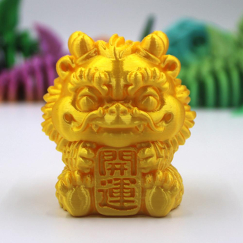Micuțul leu norocos pentru mașină, ornament imprimat 3D pentru noroc și bogăție, mascotă creativă, cadou norocos