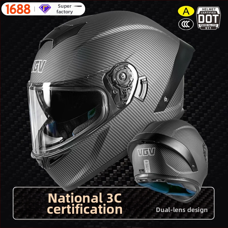 Pánska celotvárová motocyklová prilba s certifikátom 3C, univerzálna, štvorsezónna, DOT, Team Custom, ABS
