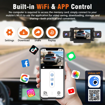 Τετρακαναλική dash cam 1080p με νυχτερινή όραση και Wi-Fi