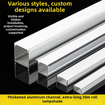 Lineárne LED svetlo s hliníkovým kanálom a PC krytom – povrchovo montovaný a zabudovaný LED pásik v tvare U