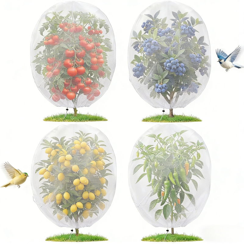 Husă antiinsecte cu sfoară pentru plante, plasă de seră pentru pomi fructiferi, grădină cu afine și arbuști, plasă împotriva păsărilor