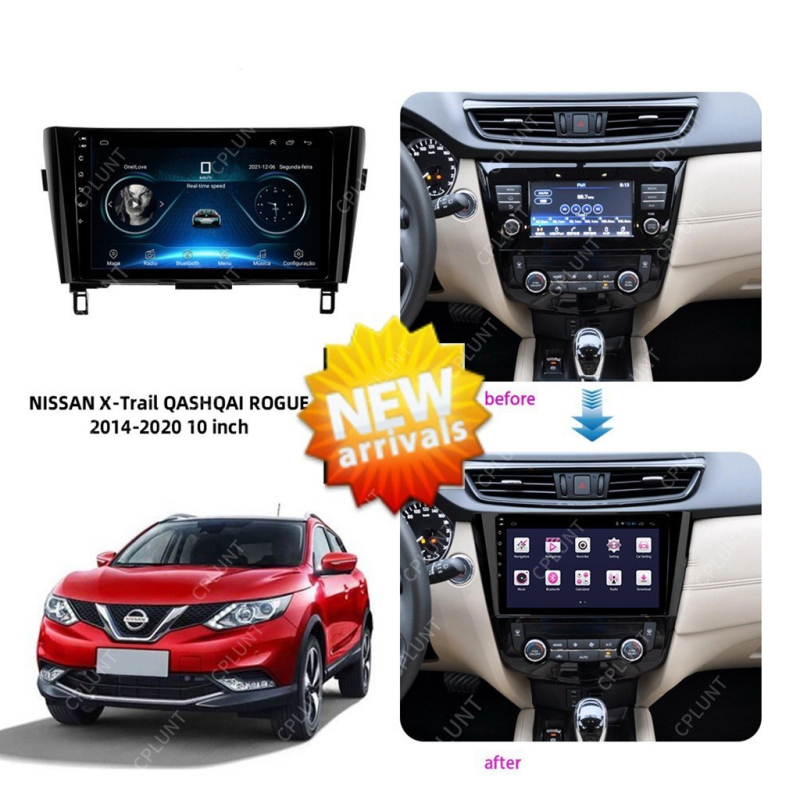 Ugradbeni okvir navigacije za Nissan X-Trail / Qashqai / Rogue s IPS zaslonom od 10,1 inča
