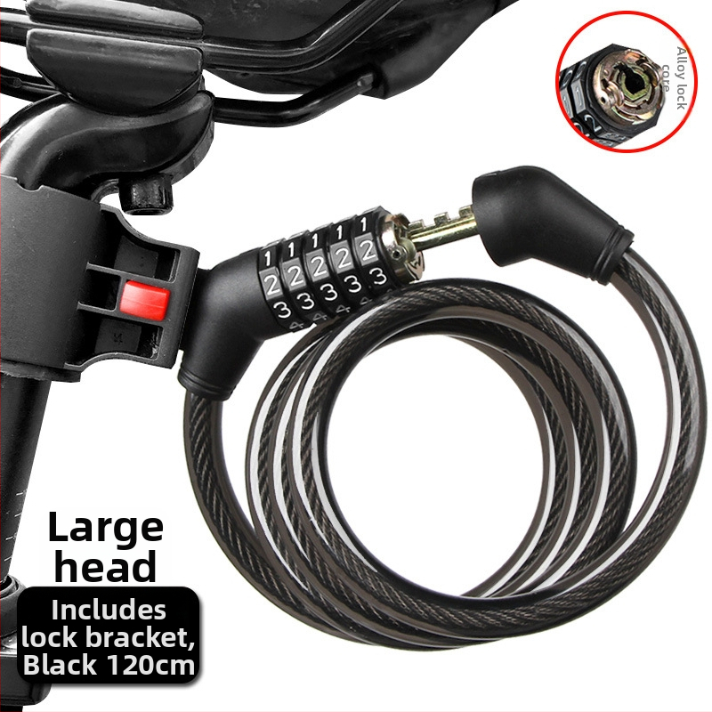 Prenosný kombinovaný zámok na bicykel s ochranou proti krádeži pre horské a elektrické bicykle