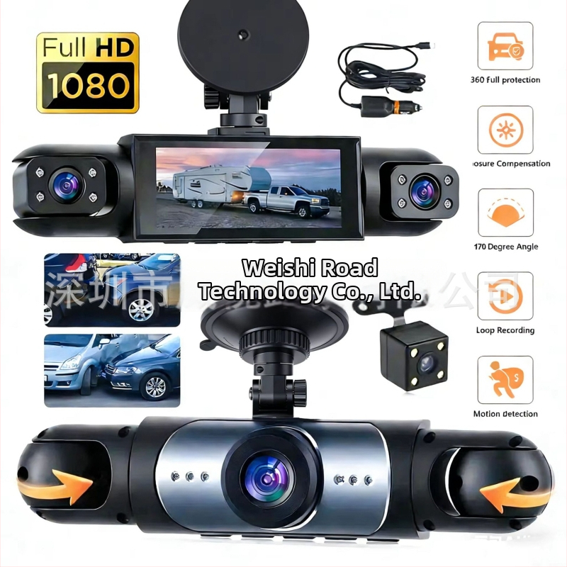 Palubná kamera Y108 so štyrmi objektívmi, prednou, ľavou, pravou a zadnou kamerou s rozlíšením 1080p a obrazom z cúvania