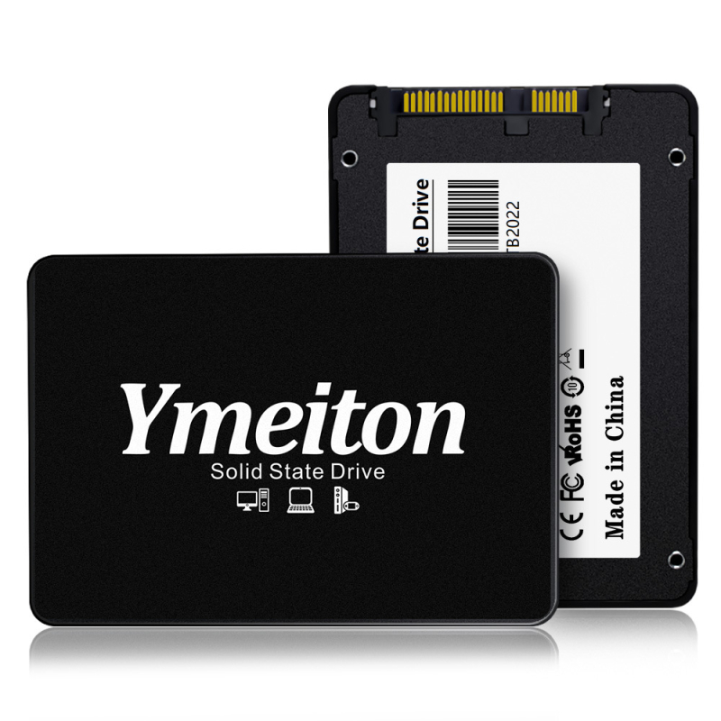 Ymeiton SSD Μαύρο-Άσπρο, 2,5 ιντσών SATA III SSD για επιτραπέζιο υπολογιστή, χωρητικότητες 120GB, 128GB, 256GB, 480GB, 512GB