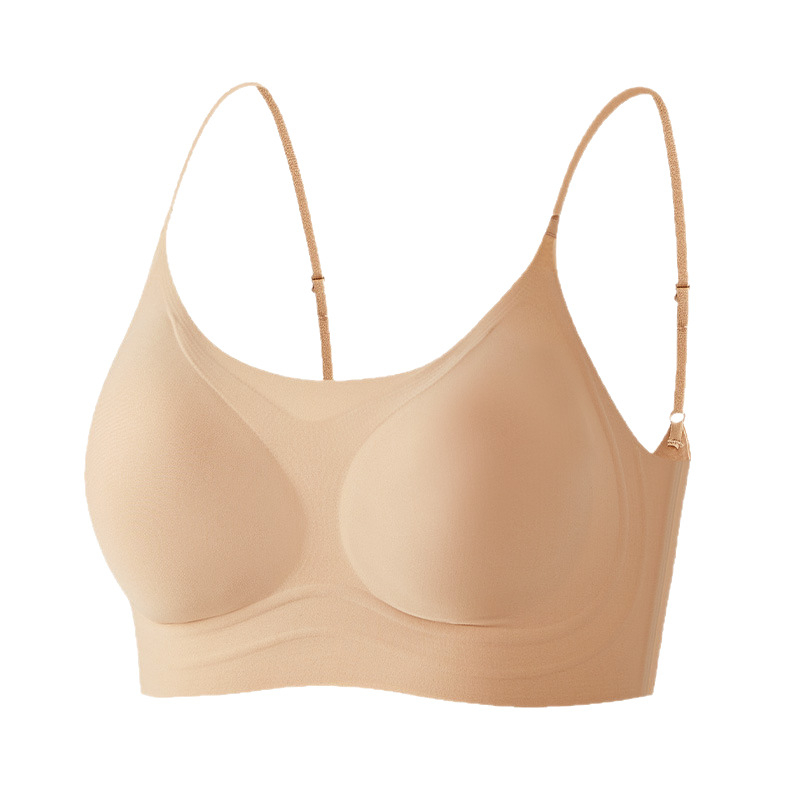 Sutien fără cusături, ultra-subțire, fără armătură, pentru vară, din nylon respirabil, stil vestă, pentru sâni mici