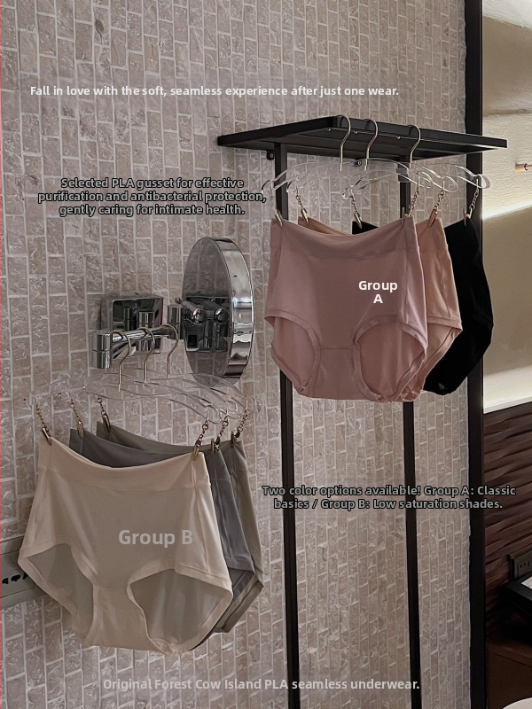 Bezšvové spodné prádlo Ice Silk pre ženy – priedušné, bakteriostatické, stredne dlhý strih, jednofarebné, nylonové s bavlnenou podšívkou v rozkroku