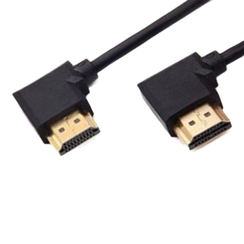 Καλώδιο HDMI με γωνία 90 μοιρών, γωνιακή σύνδεση για υπολογιστή και οθόνη, συμπαγές κοντό καλώδιο