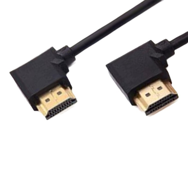 Καλώδιο HDMI με γωνία 90 μοιρών, γωνιακή σύνδεση για υπολογιστή και οθόνη, συμπαγές κοντό καλώδιο