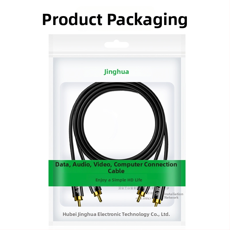 Jinghua audio kabel 2RCA s crvenim i bijelim konektorima, lijevi i desni kanal za TV audio pojačalo