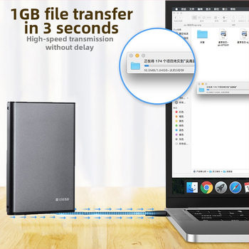 2,5-palcový externý kryt z hliníkovej zliatiny s rozhraním USB 3.0 pre SATA SSD/HDD, prenosný, sivý