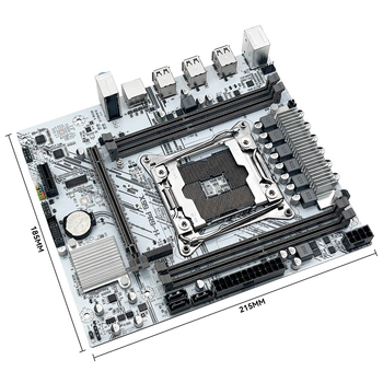 Machinist X99-PR9-H Λευκή μητρική πλακέτα DDR4 Micro-ATX με υποδοχή LGA 2011-3, PCIe 16x, διπλού καναλιού DDR4, M.2 NVMe/SATA, Gigabit LAN, ήχος ενσωματωμένος