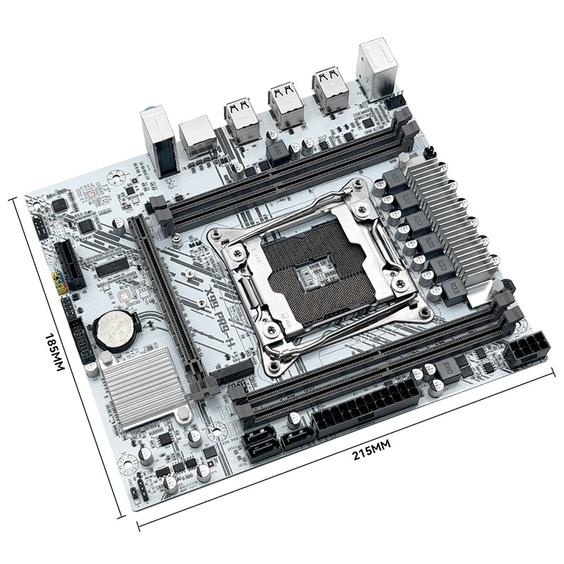 Machinist X99-PR9-H Λευκή μητρική πλακέτα DDR4 Micro-ATX με υποδοχή LGA 2011-3, PCIe 16x, διπλού καναλιού DDR4, M.2 NVMe/SATA, Gigabit LAN, ήχος ενσωματωμένος