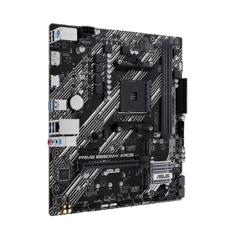ASUS PRIME B550M-K Μητρική πλακέτα ARGB για AM5 σειρά επεξεργαστών, Συγχρονισμός ARGB φωτισμού
