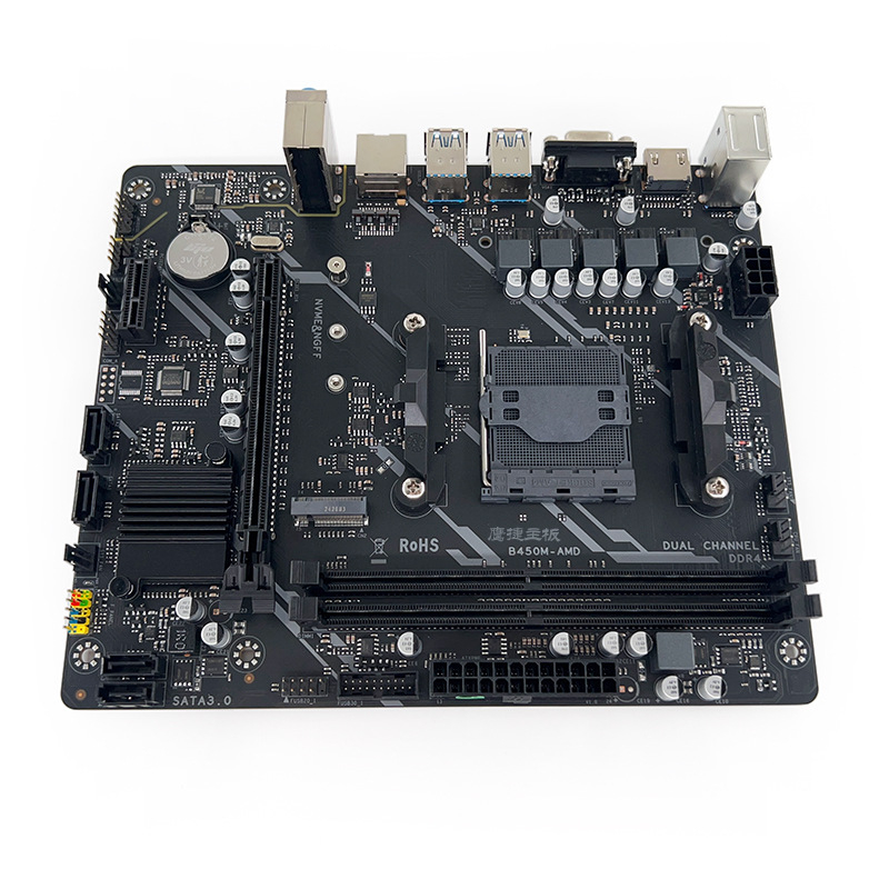 EagleJet Μητρική πλακέτα B450M-AMD, AM4 υποδοχή, DDR4, Micro-ATX, μνήμη διπλού καναλιού