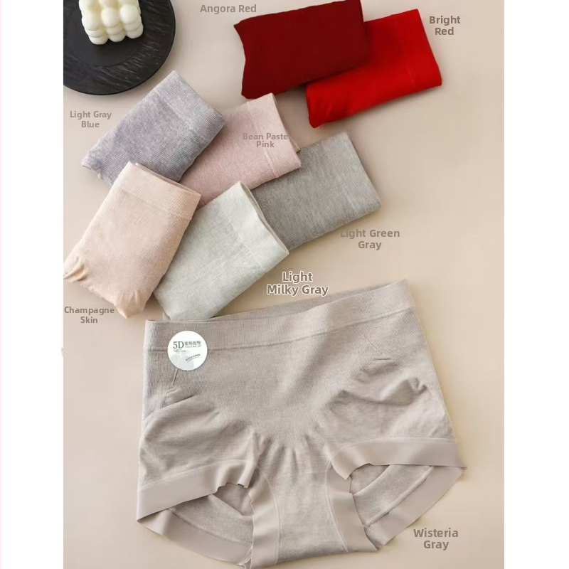 Bezšvové dámske spodné prádlo so stredne vysokým pásom v odtieňoch Morandi, priedušné, zdvíhajúce zadok, model 703