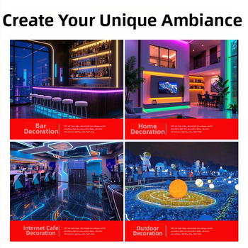 RGB neonska LED traka s oblicima oglasa u fontu i linijskim osvjetljenjem, izreziva po mjeri za komercijalnu atmosferu