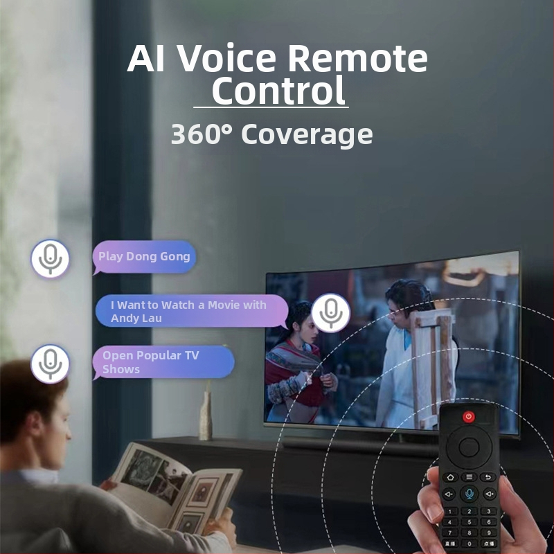 Bezdrôtový Wi-Fi TV box Whale so živým vysielaním, inteligentným hlasom a domácim HD TV boxom