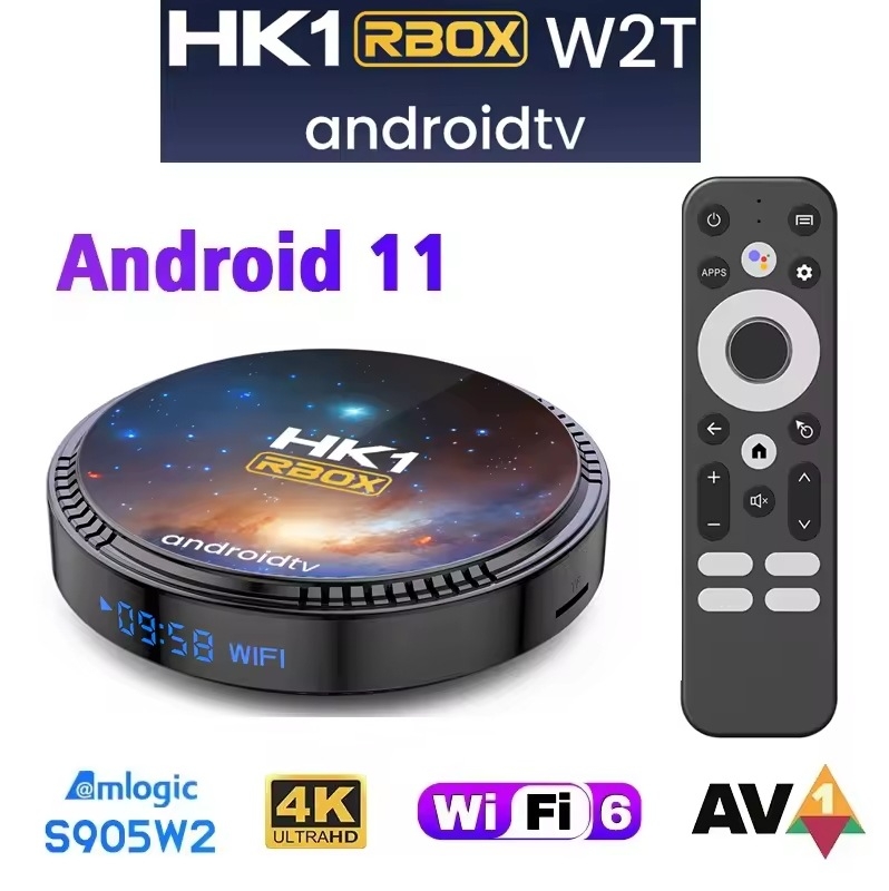 HK1 RBOX W2T 4K Ultra HD смарт мрежова сет-топ кутия с четириядрен S905W2