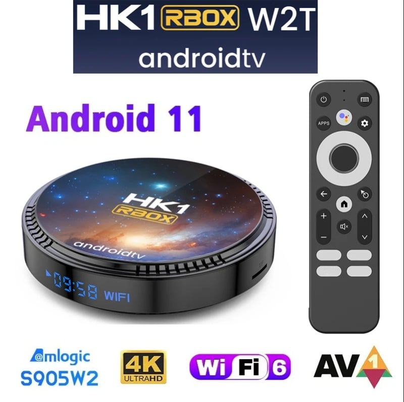 HK1 RBOX W2T 4K Ultra HD смарт мрежова сет-топ кутия с четириядрен S905W2