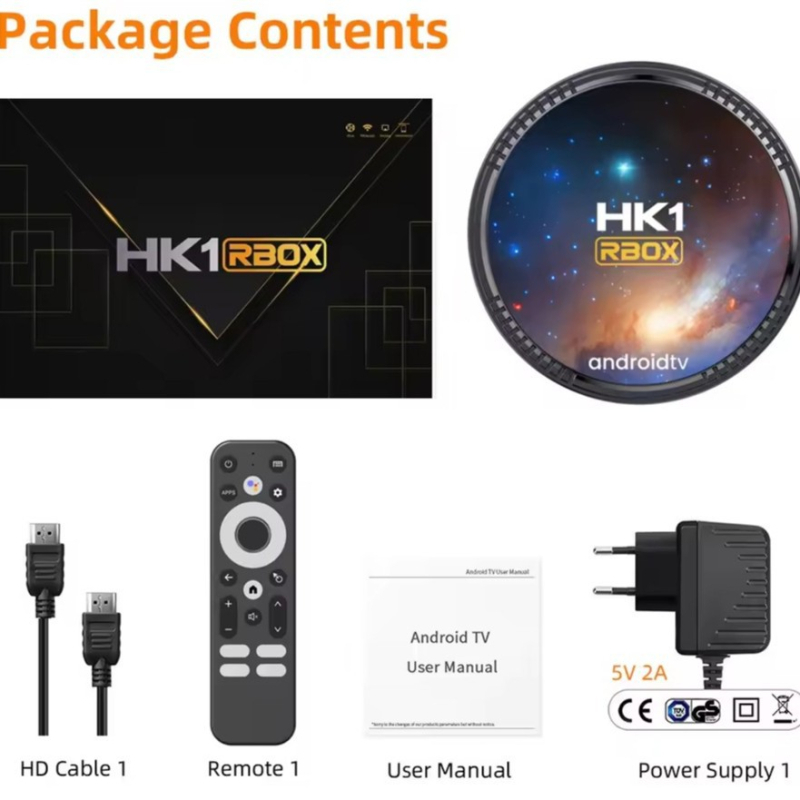 HK1 RBOX W2T 4K Ultra HD смарт мрежова сет-топ кутия с четириядрен S905W2