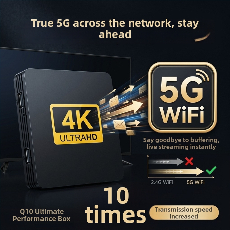 Android 9.0 TV Box, 5G Wi‑Fi, 32GB skladištenja, Bluetooth, glasovno upravljanje, 1080p