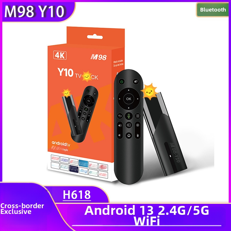 M98Y10 4K Android TV Box s Bluetooth, Wi-Fi, USB, hlasovým ovládaním, zrkadlením obrazovky a lokálnym prehrávaním
