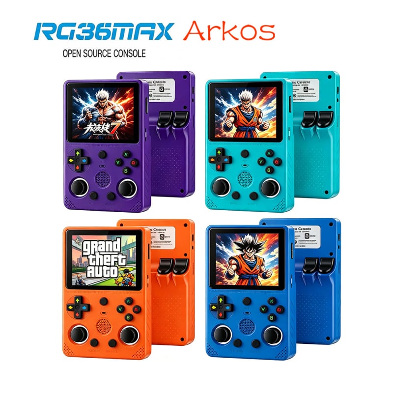 RG36Max φορητή κονσόλα παιχνιδιών, ArkOS ανοιχτού κώδικα, οθόνη IPS 3,5 ιντσών