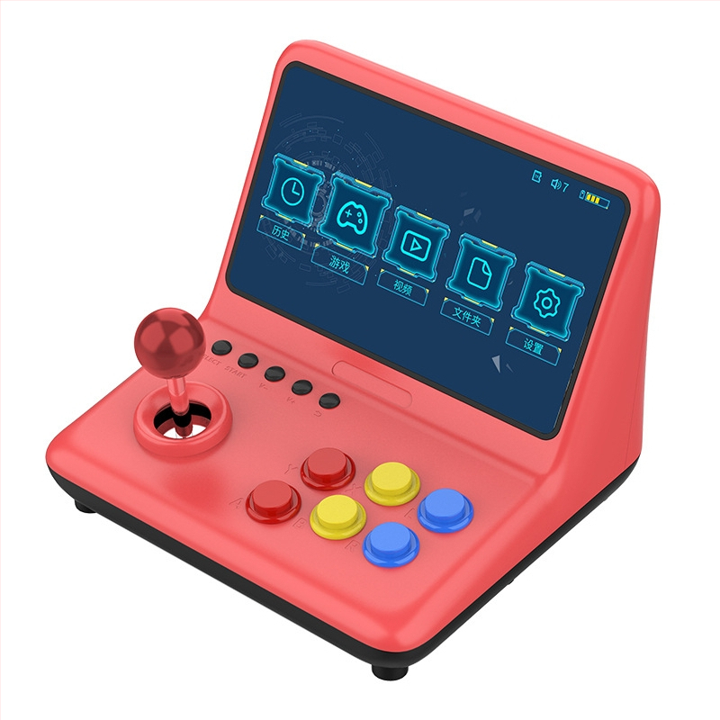 Arkádová konzola J900 s joystickom a kompaktnou obrazovkou pre hranie domácich televíznych hier, podpora bitiek pre dvoch hráčov, HDMI