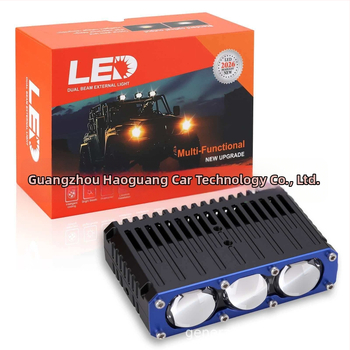 Trojsvetlový LED reflektor pre autá a motocykle, dosah 800 m, 85 W