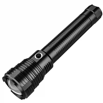 P90 Υπερλαμπρός φακός LED με μακρινή εμβέλεια, επαναφορτιζόμενος για εξωτερική χρήση, 30W