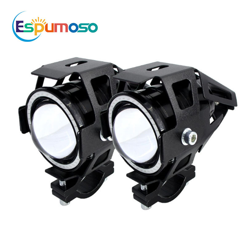 U7 motorkerékpár spotlámpa LED lencsével, külső segédfény, 30W 1500LM IP67