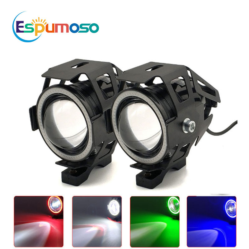 U7 motorkerékpár spotlámpa LED lencsével, külső segédfény, 30W 1500LM IP67
