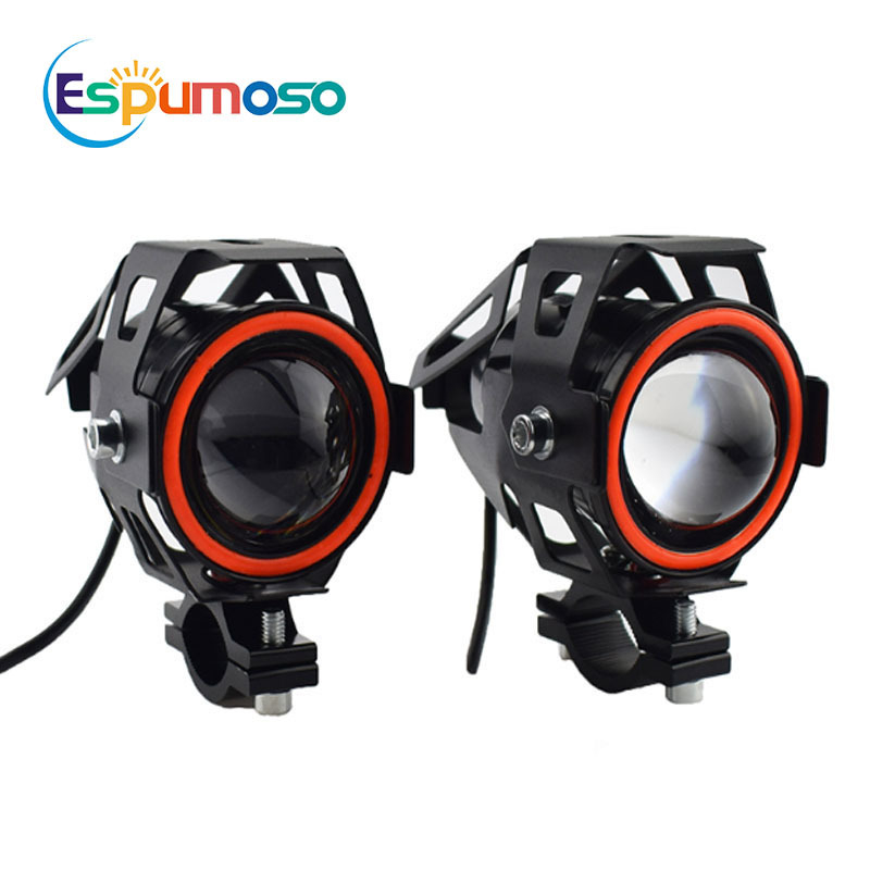 U7 motorkerékpár spotlámpa LED lencsével, külső segédfény, 30W 1500LM IP67