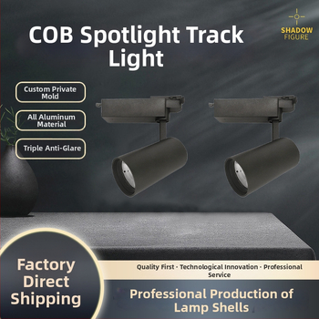 LED COB φωτιστικό σε τροχιά με θερμό λευκό για εμπορικούς χώρους, φωτισμός οροφής σε ράγα για καταστήματα ρούχων, επιφανειακή εγκατάσταση σε τοίχο/οροφή