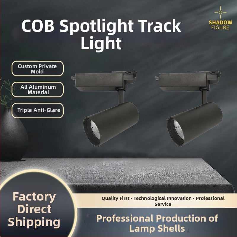 LED COB φωτιστικό σε τροχιά με θερμό λευκό για εμπορικούς χώρους, φωτισμός οροφής σε ράγα για καταστήματα ρούχων, επιφανειακή εγκατάσταση σε τοίχο/οροφή