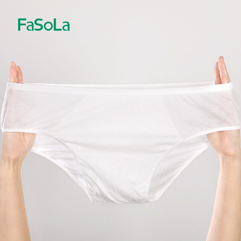 FaSoLa Γυναικείον εσώρουχο μιας χρήσεως από 100% βαμβάκι, ελαφρύ για καλοκαίρι, αποστειρωμένο, μετά τον τοκετό, κατάλληλο για ταξίδια
